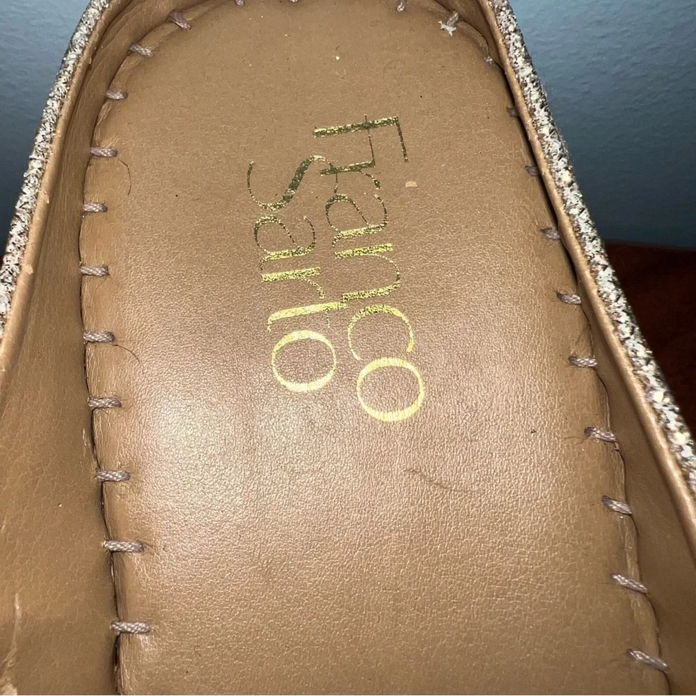 Franco Sarto Shimmering Gold Espadrille Slides